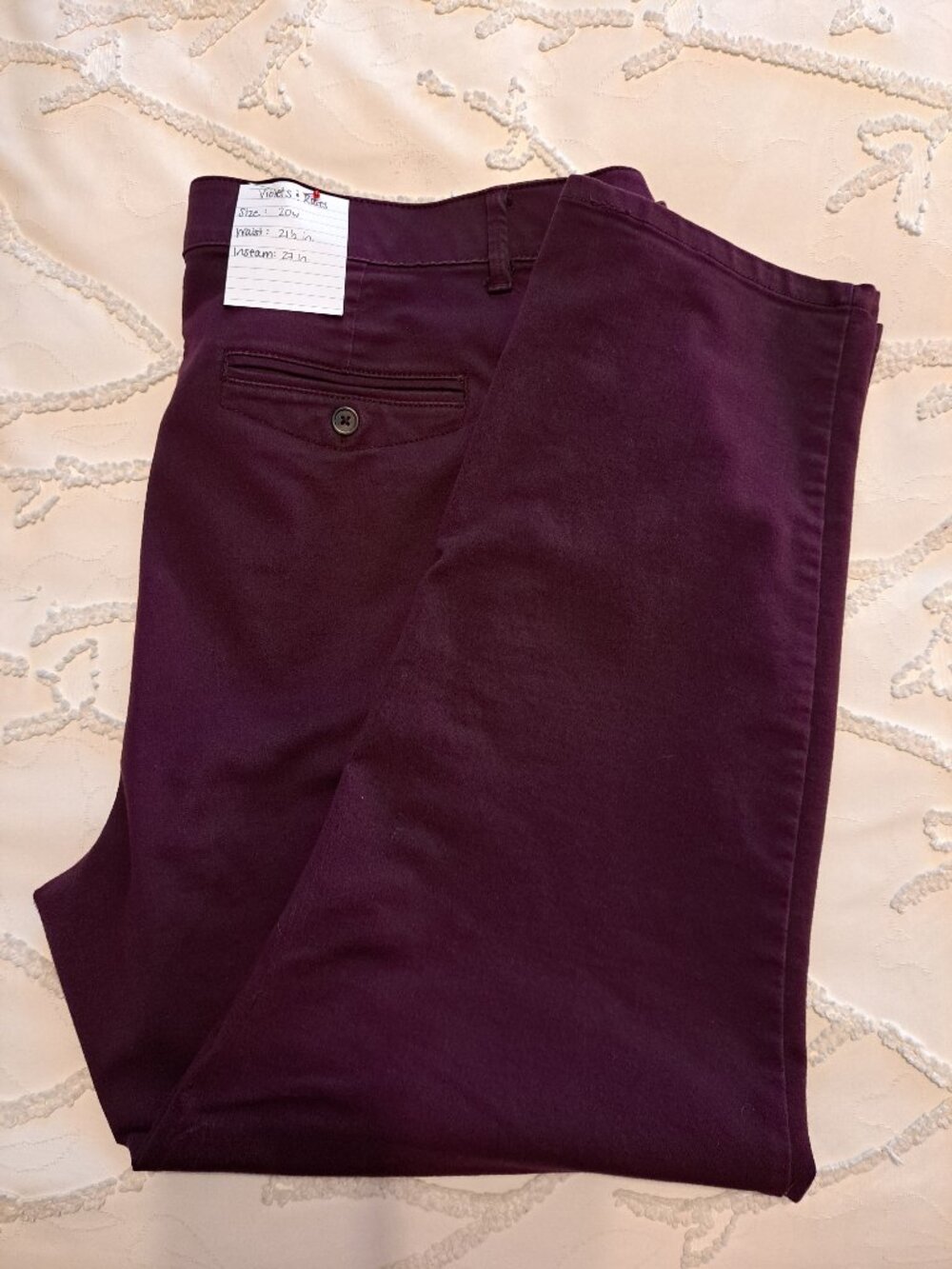 Violets & Roses Mulberry Straight Leg Trousers